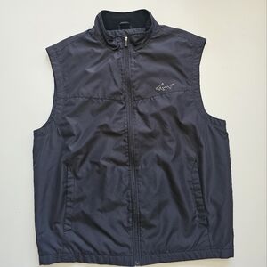 Greg Norman For Tasso Elba Dark Gray Black Zip-Up Sleeveless Vest Men’s Size M